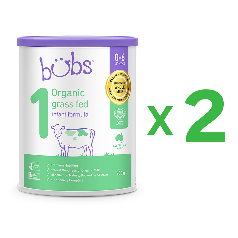 Bubs Australia 『2缶セット』Bubs オーガニック粉ミルク ステップ1 (0