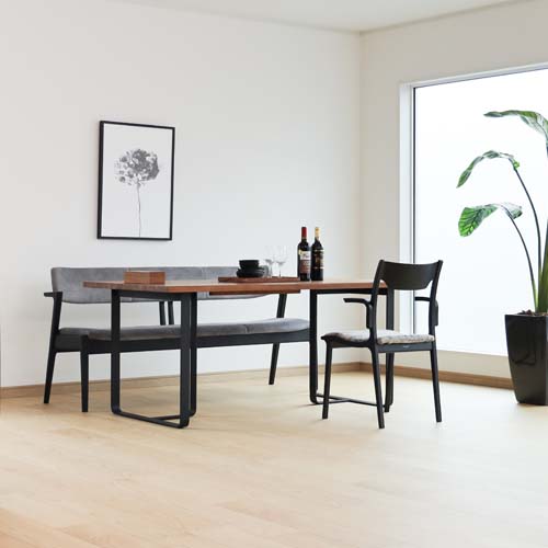 徳島家具 fuji 冨士ファニチア calm カーム セミアームチェア 背板