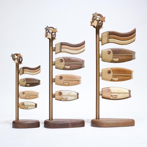 旭川クラフト sasaki ササキ工芸 木製鯉のぼり 国産クラフト 木製 五月