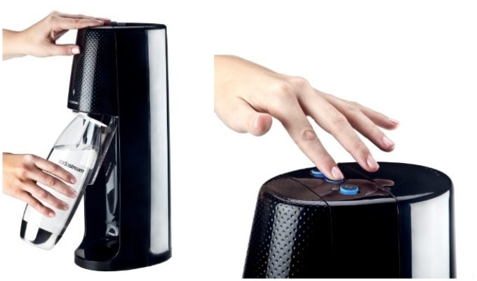 ボタンひとつで3段階の強さの炭酸水が作れる「ソーダストリーム