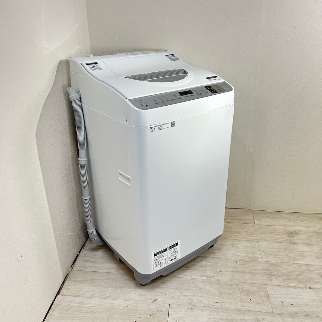 洗濯5.5kg 乾燥3.5kg 全自動洗濯乾燥機 シャープ ES-TX5D-S 2020年製造