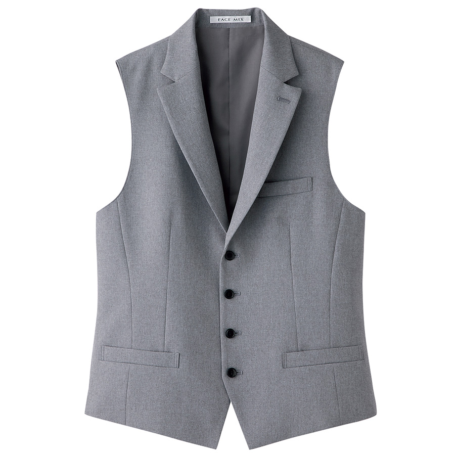 メンズ 衿付ベスト FV1003M－2 グレー| 作業服・作業着