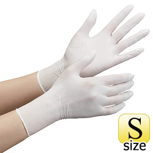 ニトリル手袋 ベルテ 710N （薄手） 粉なし ブルー S 100枚