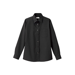 レディス レギュラーカラー長袖シャツ FB4035L－5 ブラウン