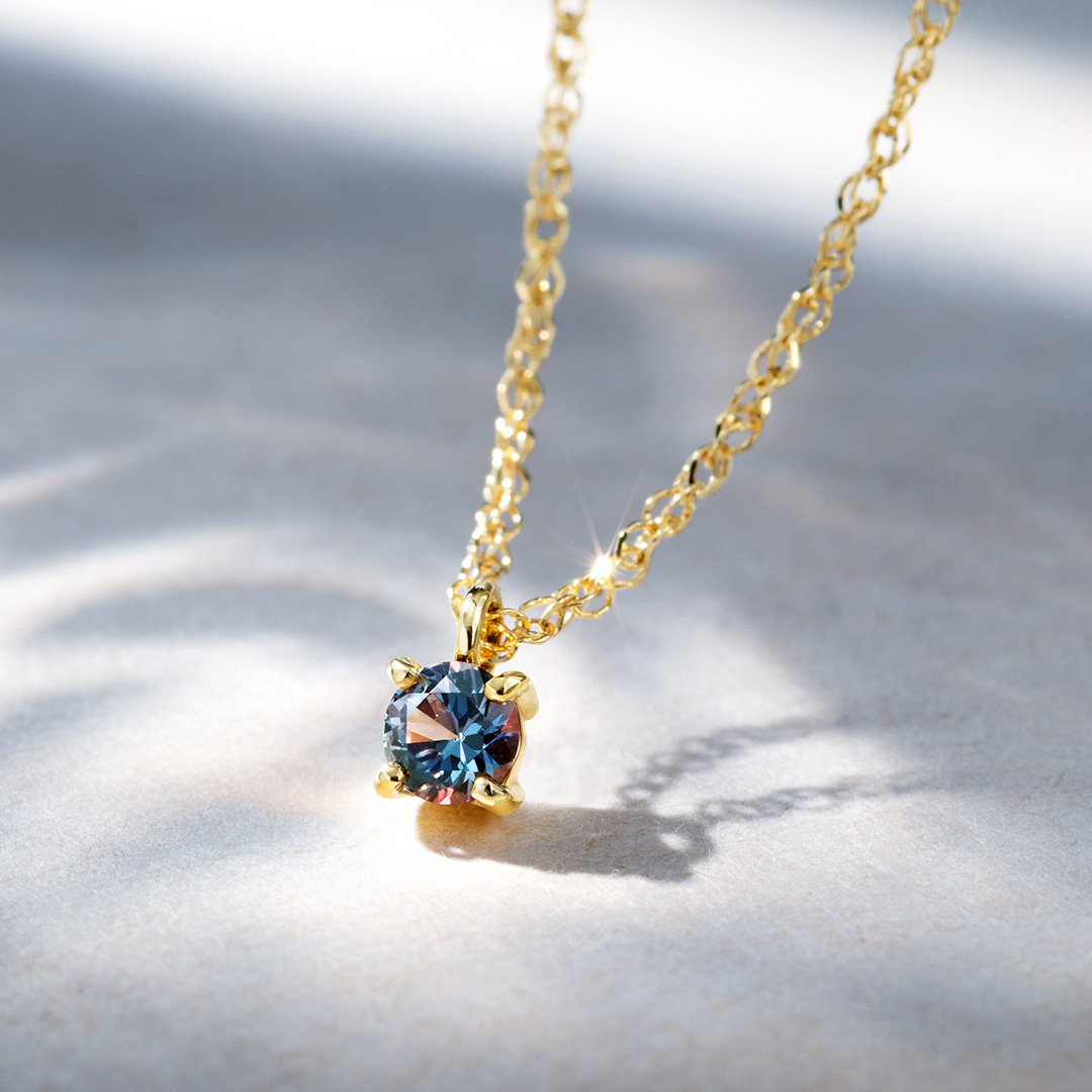 ビズー公式】ベキリーブルーガーネット K18/PTネックレス・アルモア