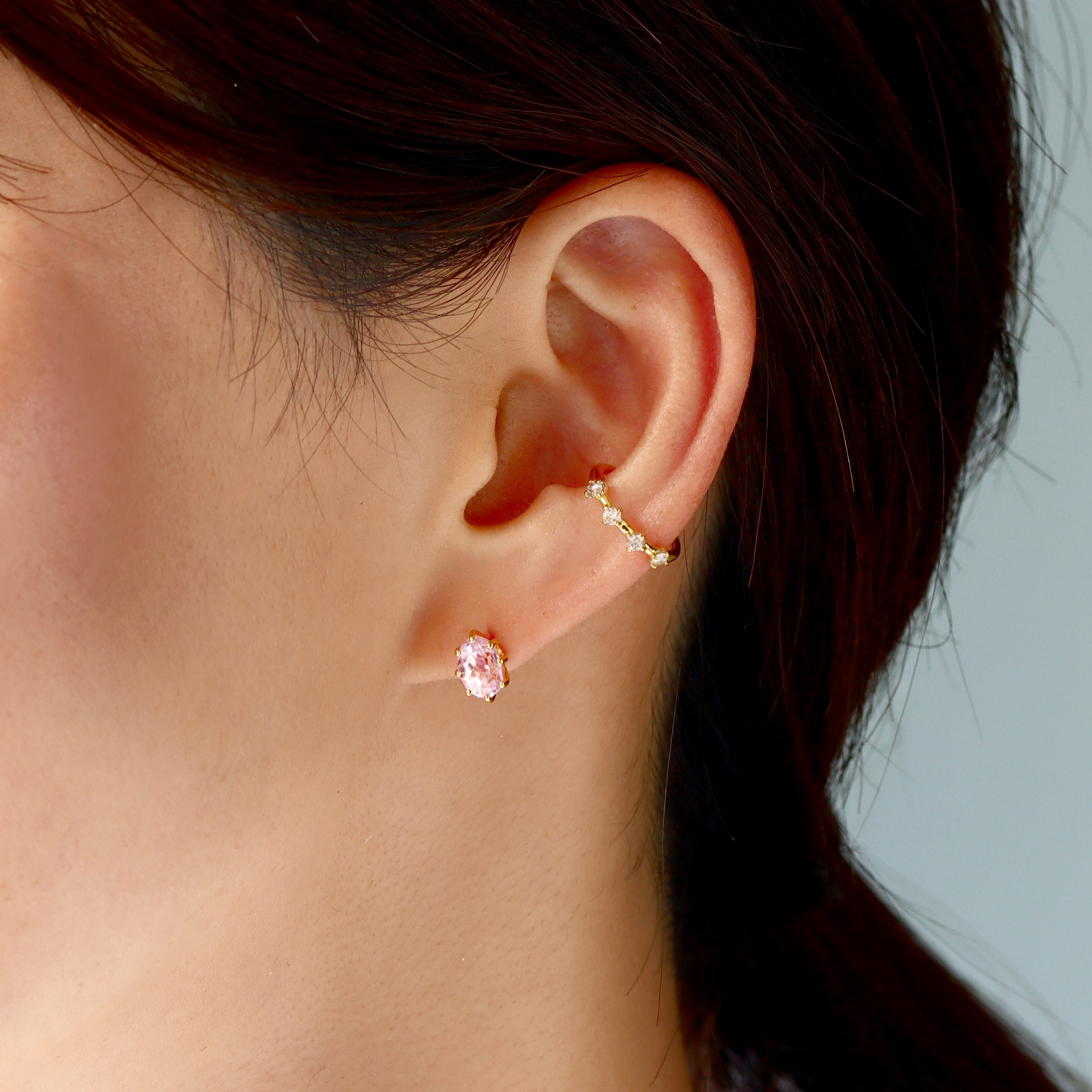 ビズー公式】クンツァイト K18/K10/PTピアス(片耳)・セパージュ | 希少