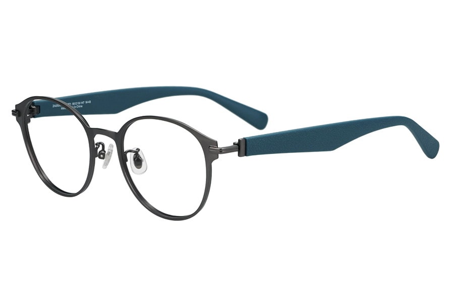ラバーテンプルが特徴のボストン型メガネ （ZA252007-13F1）｜メガネの
