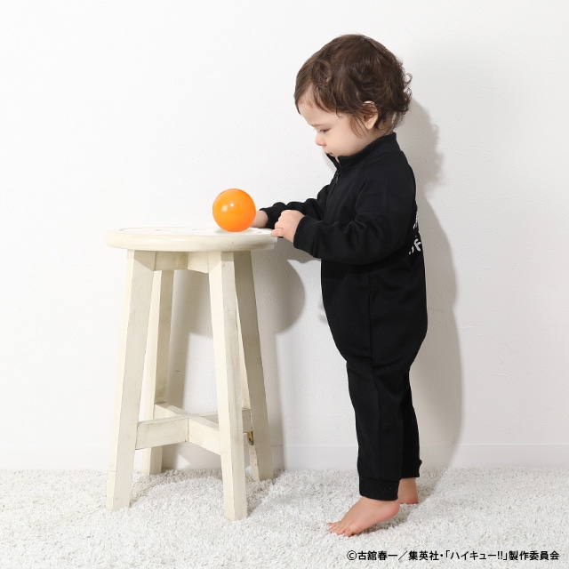 ハイキュー!!ジャージロンパース 0260B(70-90cm 烏野): ベビー| 子供服