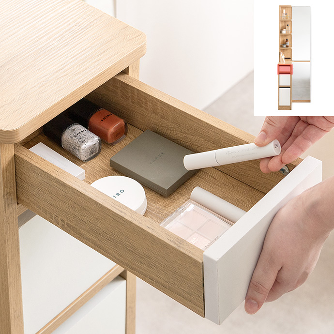 g153021]Elena 収納付姿見ドレッサー ドレッサー | 家具・インテリア