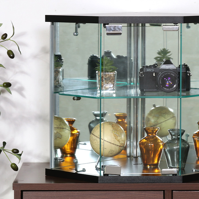 g11715]【幅35cm×高さ42.5cm】Verre 卓上ガラスコレクションケース