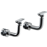 手すりパイプ用ブラケット 130117型 ガラス取付用 【スガツネ工業】