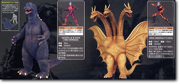 着ぐるミクロマン ゴジラ vs キングギドラ (地球最大の決戦 Ver) | HLJ