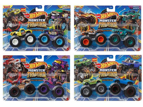 1/64 ホットウィール モンスタートラック 2パック アソート 1Box 8pcs