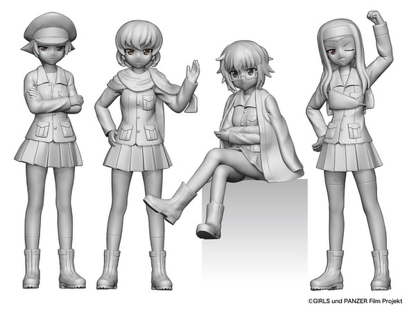 1/35 ガールズ & パンツァー劇場版 カバさんチーム フィギュアセット