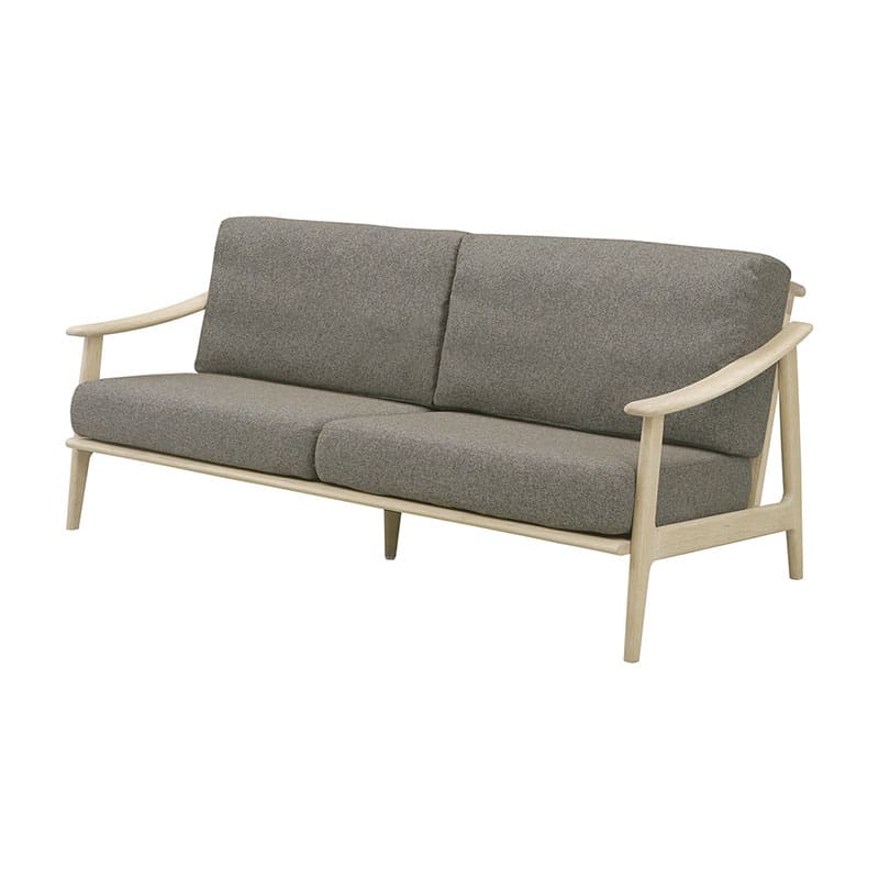 3人掛けソファ CW 木部 WH / 生地 BR [幅179cm](3人掛け 5Y)BR