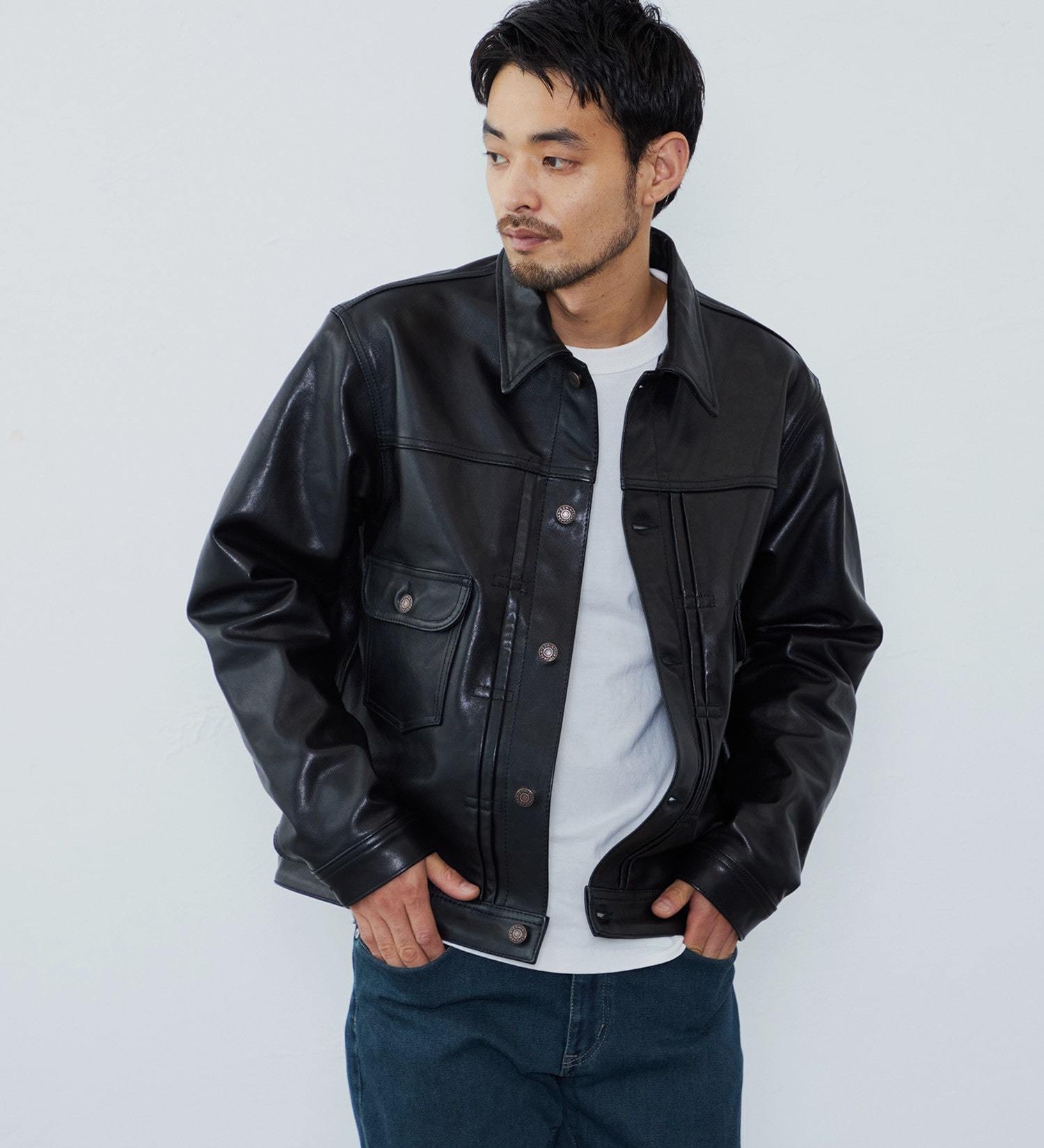 FINAL SALE】シープスキン レザージャケット|EDWIN|エドウイン