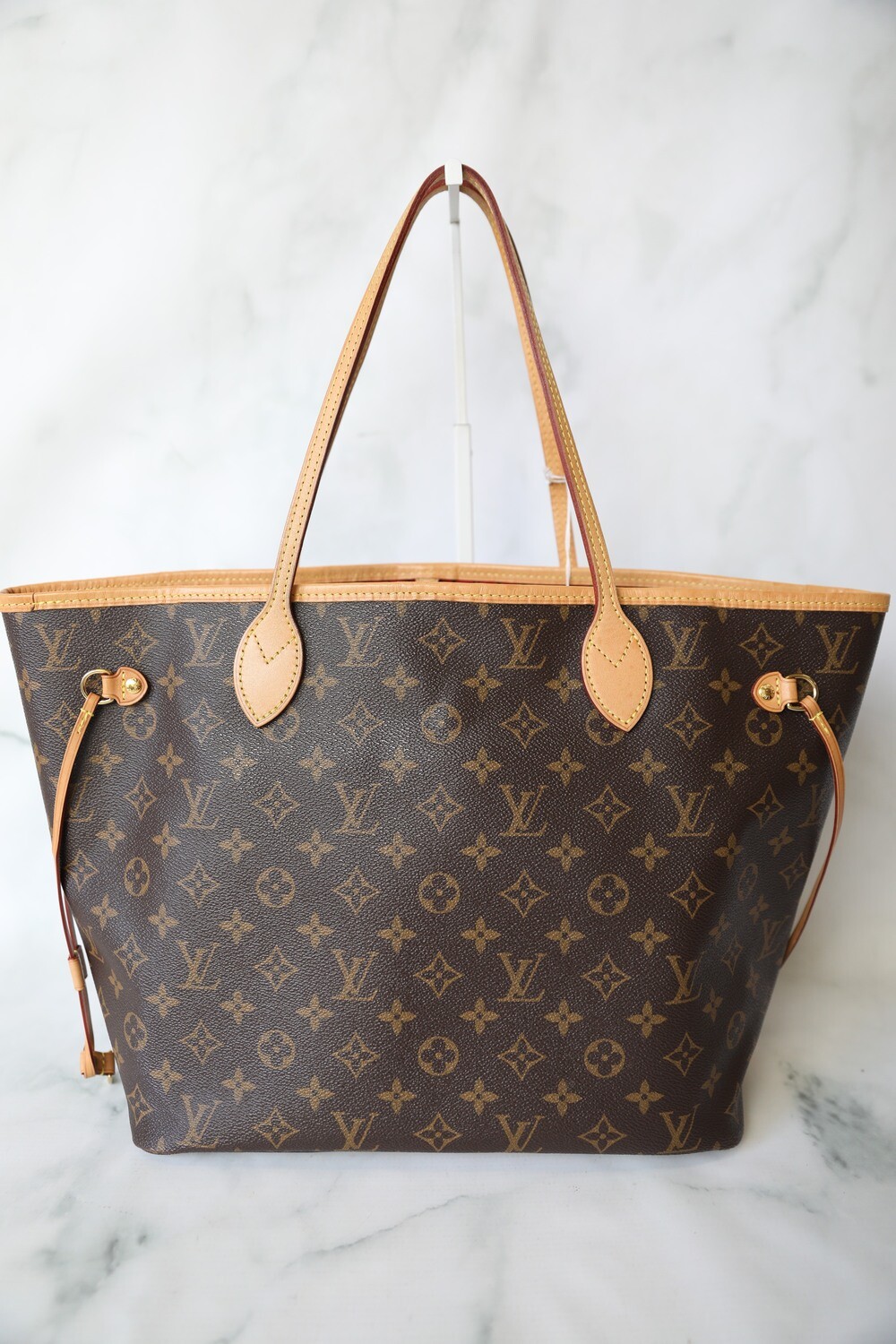 Louis Vuitton Neverfull MM Set, Monogram with Red Lining, Preowned