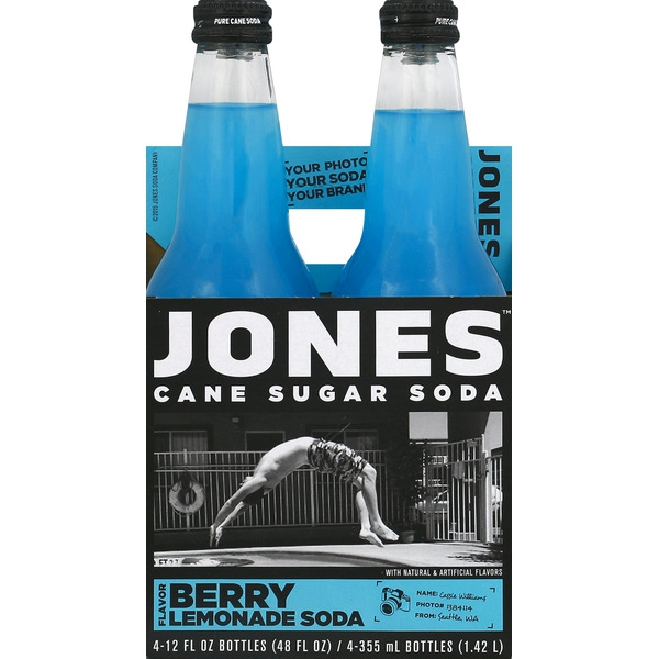 Jones Soda, Cane Sugar, Berry Lemonade Flavor Same-Day Delivery or