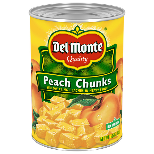 Del Monte Yellow Cling Peach Chunks in Heavy Syrup Same-Day