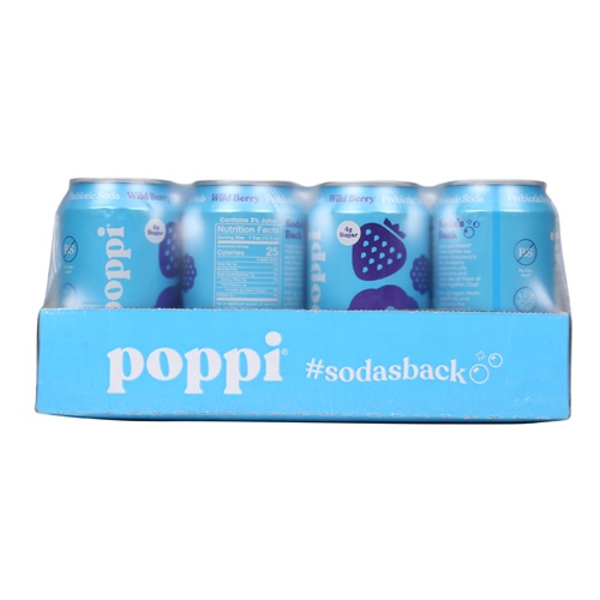 Poppi Wild Berry Prebiotic Soda 12 Pack Same-Day Delivery or