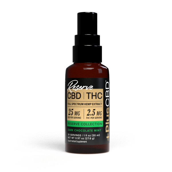 PlusCBD Reserve Liquid, 25mg CBD/ 2.5mg CBD, Dark Chocolate Mint