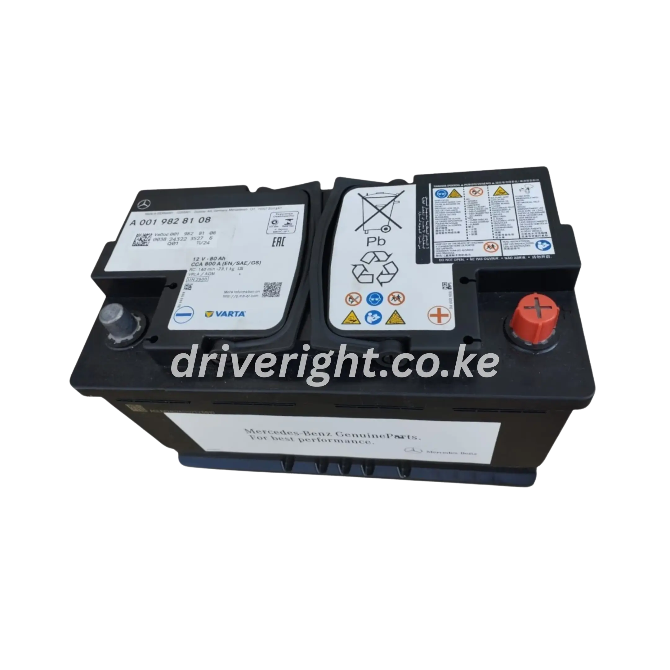 VOLVO AGM 80 12V 80Ah 800CCA OEM battery | DriveRight Supplies KE