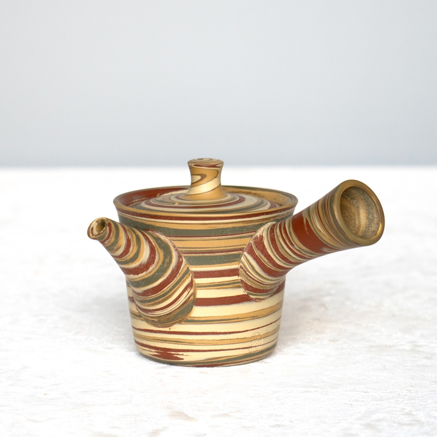 常滑急須 [友仙] 練り込み 七点セット｜きみくらオンラインショップ