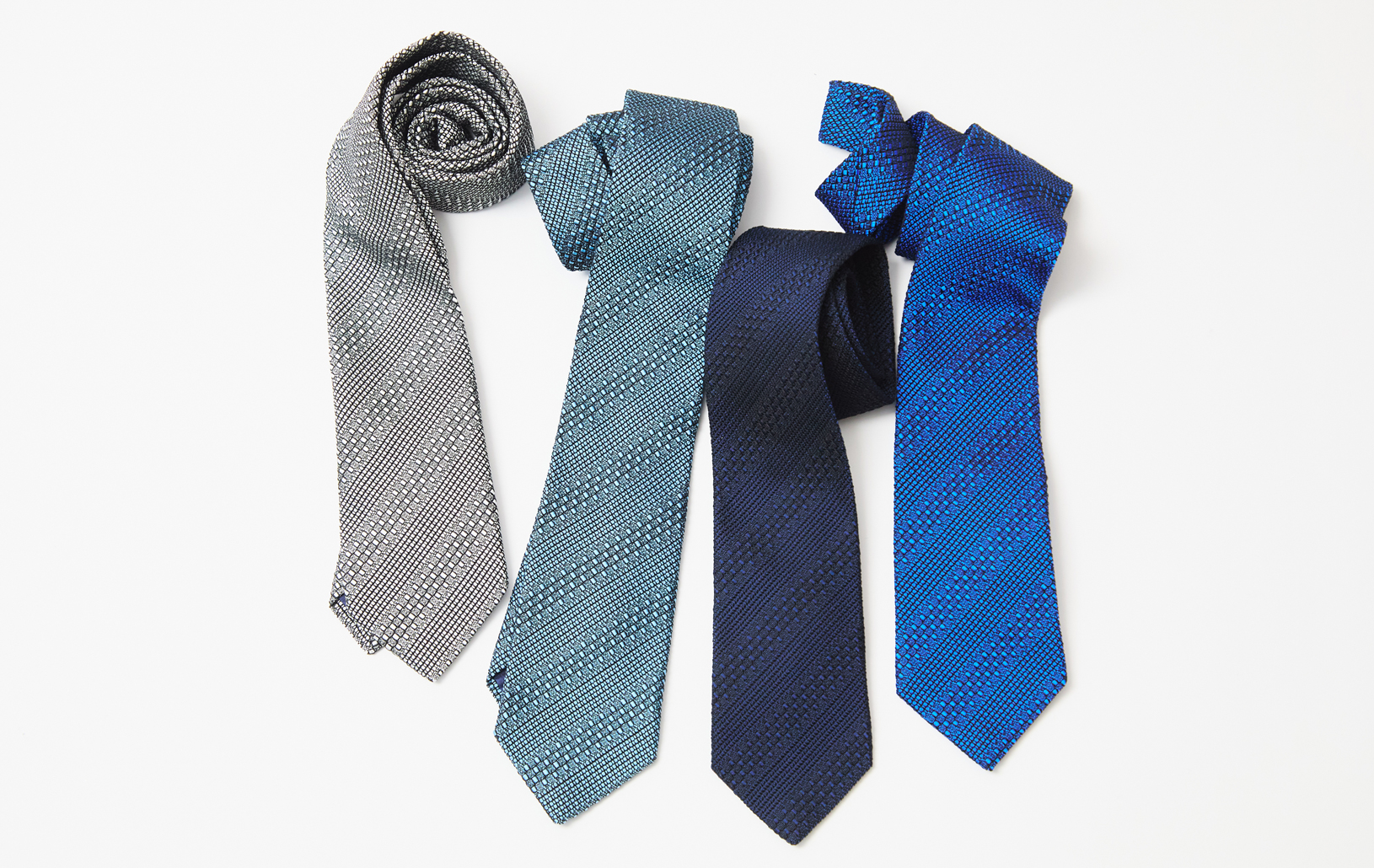 丹後ジャカード織り] 空気を含んだシルク100%手織りネクタイ/ダーク