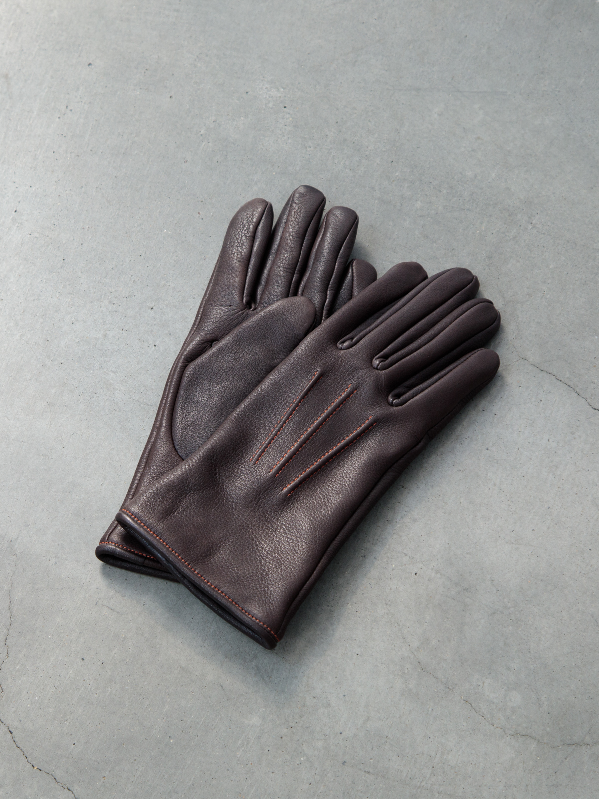 鹿革レザーグローブ/ブラウン | Factelier (ファクトリエ)