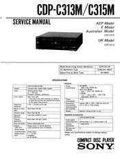 Sony CDP-C315M Manuals | ManualsLib