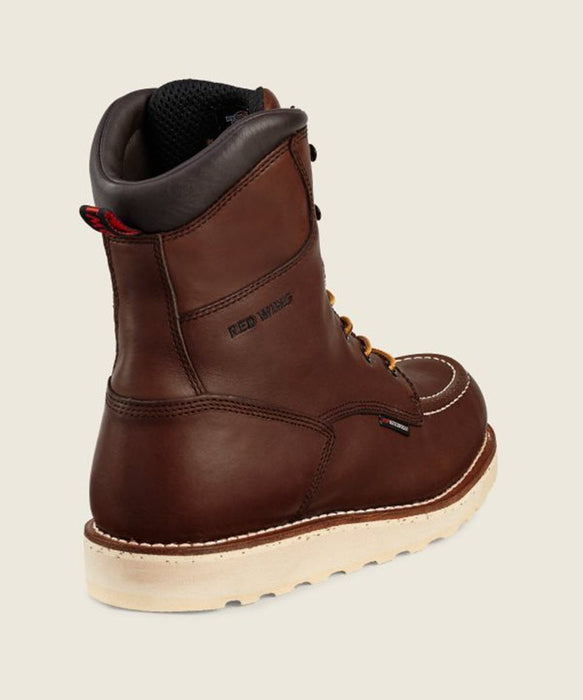 Red Wing Shoes 8-Inch Moc Toe Waterproof Work Boots (411) - Red