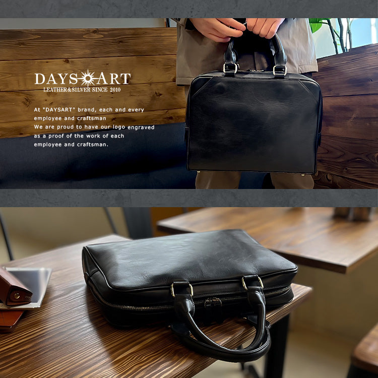 革製品専門店 DAYSART 本革 ブリーフケース ビジネスバッグ メンズ