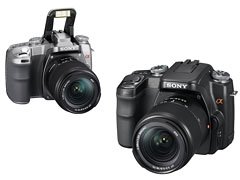 速報】ソニー、同社初のデジタル一眼レフ「α100」発表