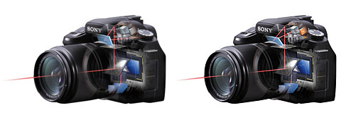 ソニー、可動液晶モニター搭載デジタル一眼の廉価版「α300」