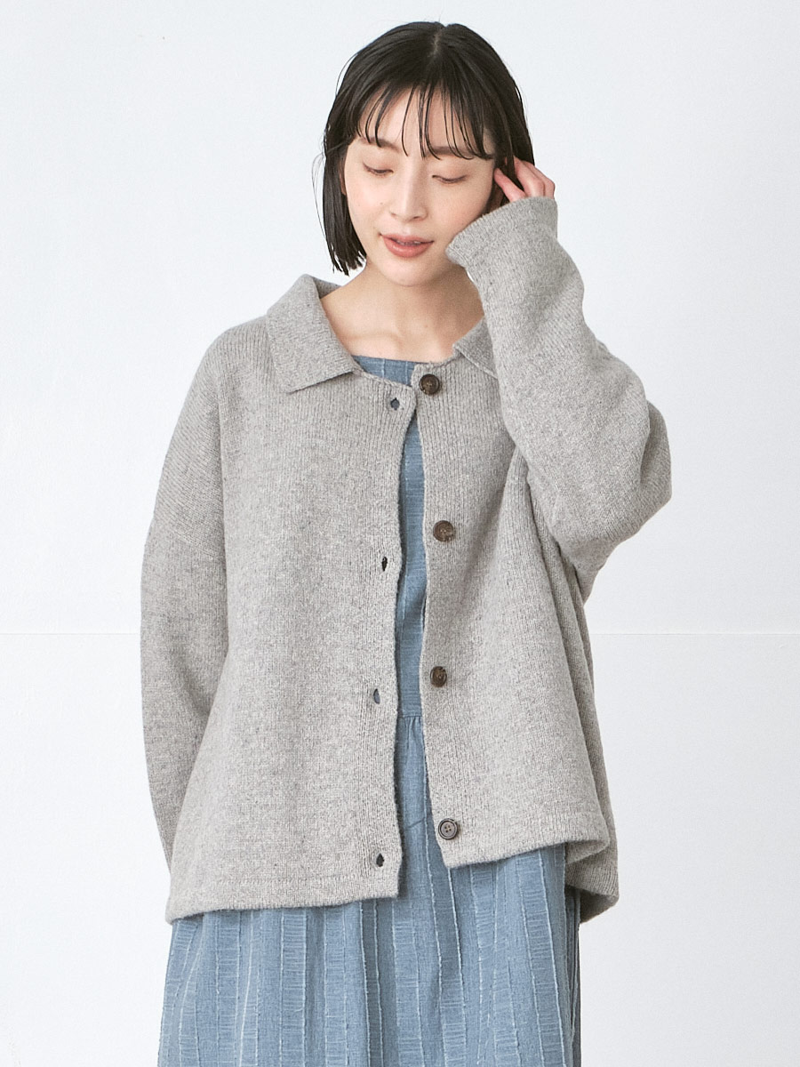 襟つきウールニットカーディガン | ニット | 【公式】D*g*y ONLINE