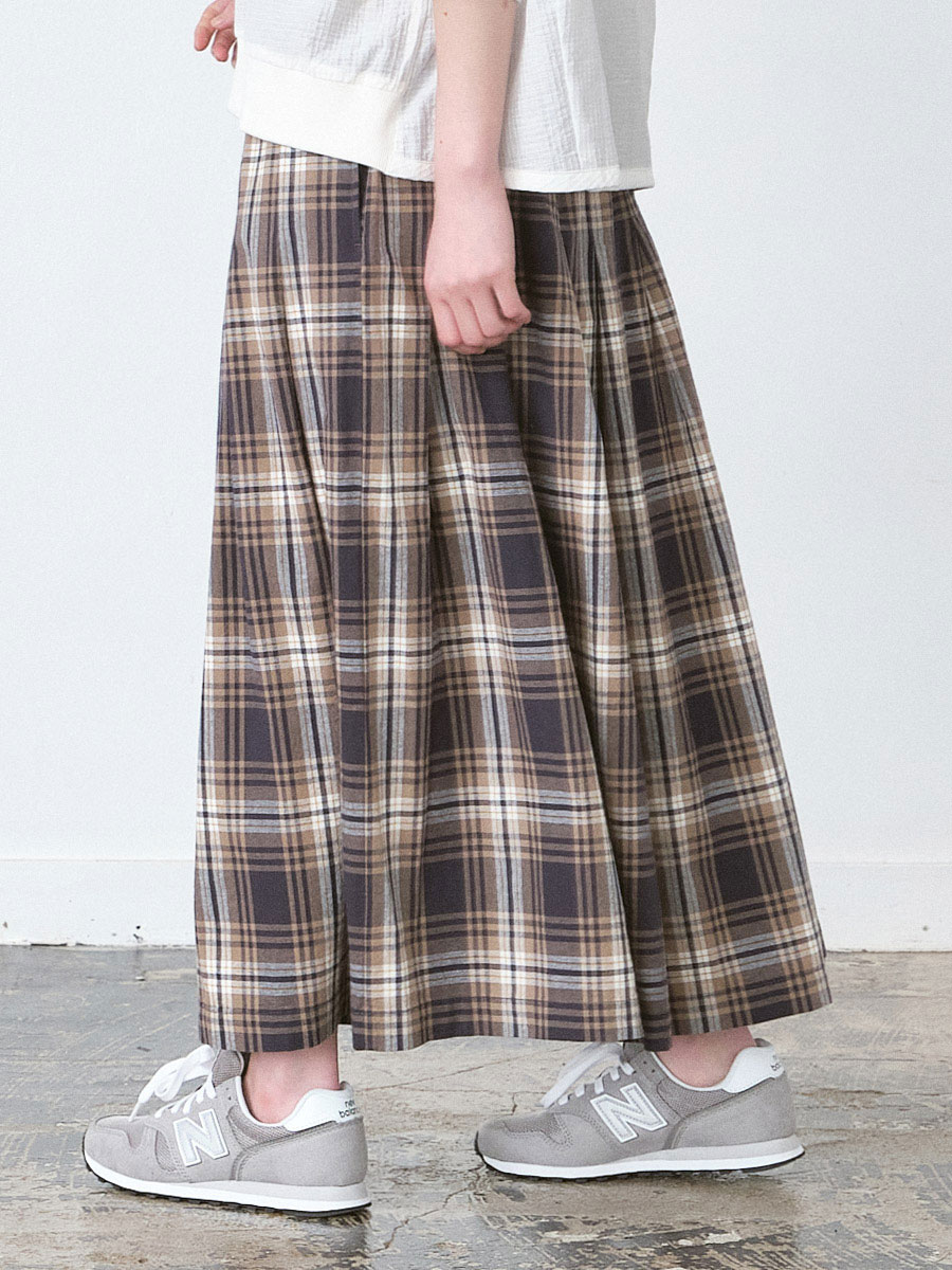ガウチョパンツ 綿オックスチェック | パンツフルレングス | 【公式】D