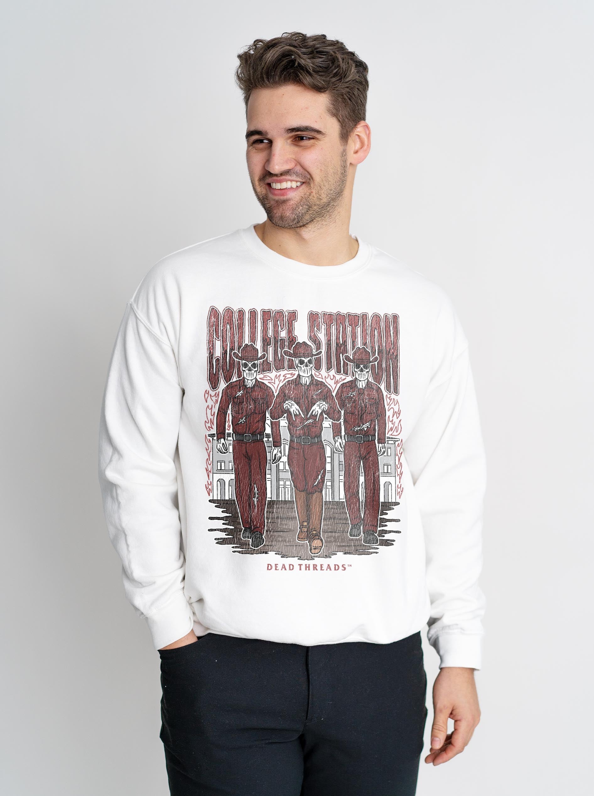 COLLEGE STATION CREWNECK SWEATSHIRT – Dead Threads Apparel