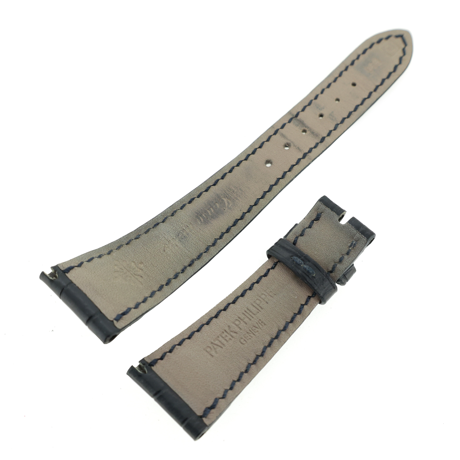 PATEK PHILIPPE パテックフィリップ 純正 レザーベルト 紺 メンズ 時計