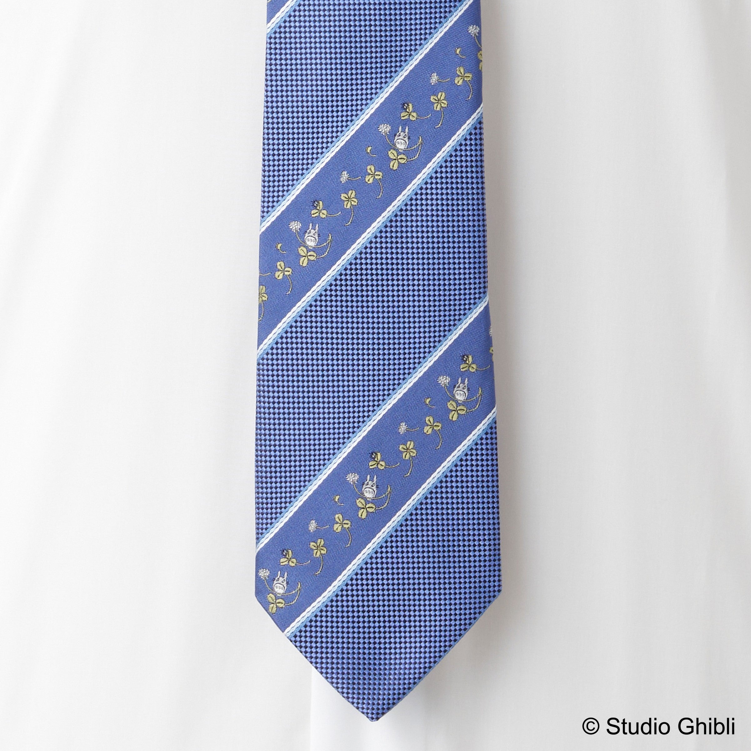 ネクタイ】トトロネクタイ ジブリネクタイ クローバーストライプ