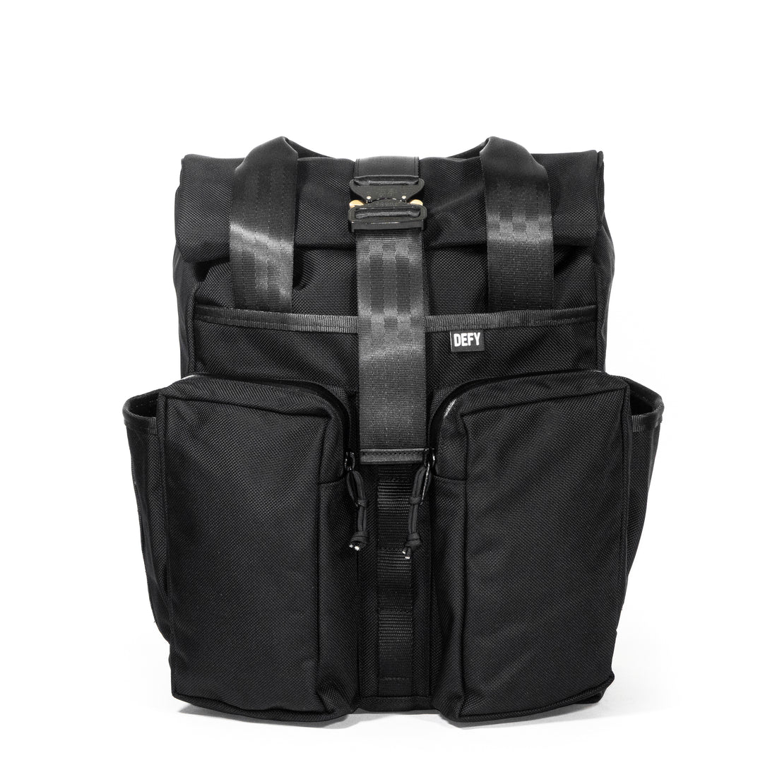 VerBockel 'Day Pack' Roll Top Backpack 2.0 | Black Ballistic Nylon