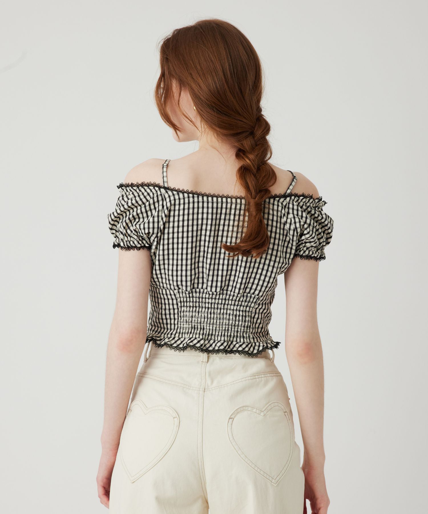 ギンガムチェックブラウス