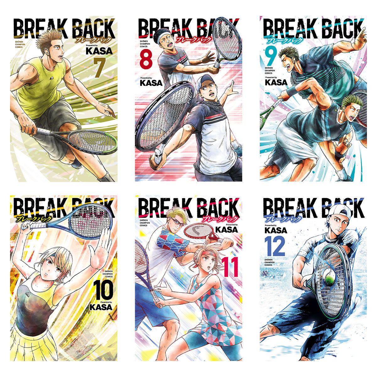 テニス漫画「BREAK BACK」23巻セット（著者描き下ろしサイン色紙入り