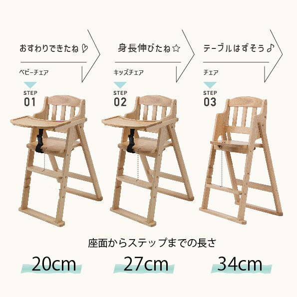 木製ハイチェア coconut - 株式会社ヤトミ