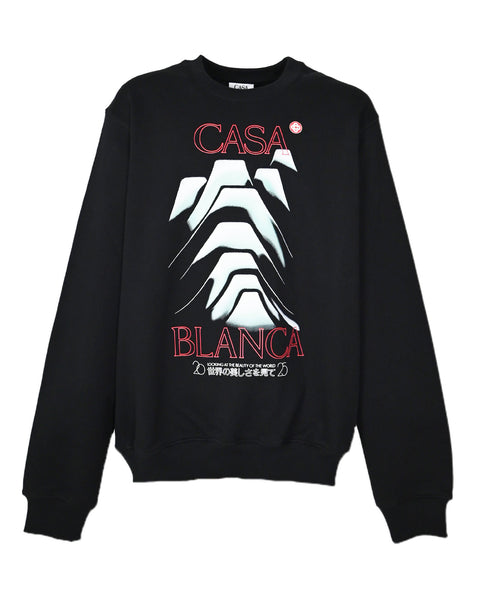CASABLANCA (カサブランカ) AW25 スウェット FROSTY MOUNTAIN SCREEN