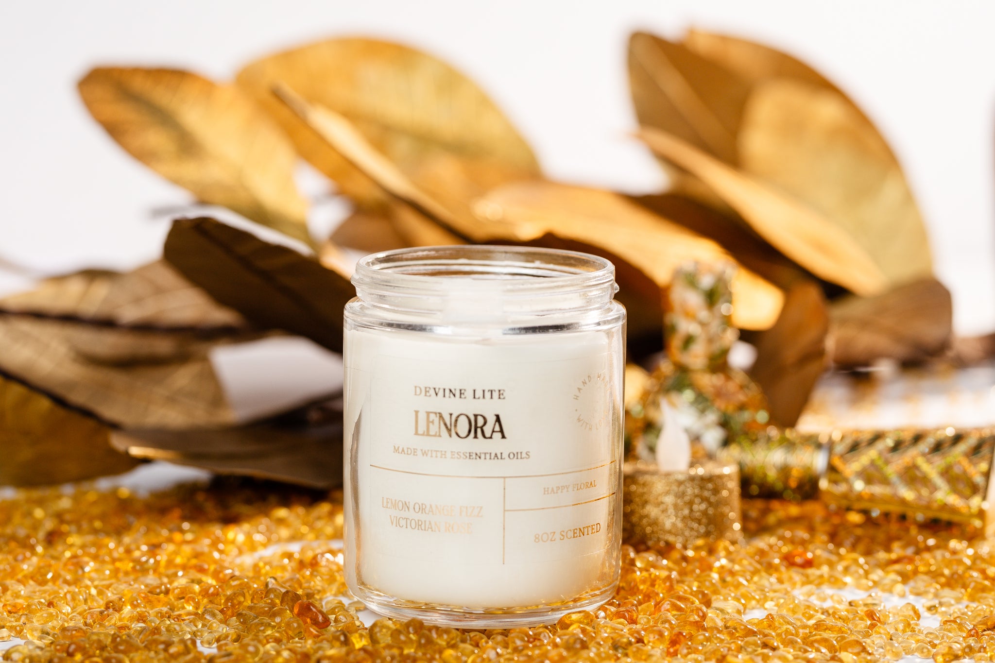 Lenora-Orange Lemon and Victorian Rose – devine lite candles