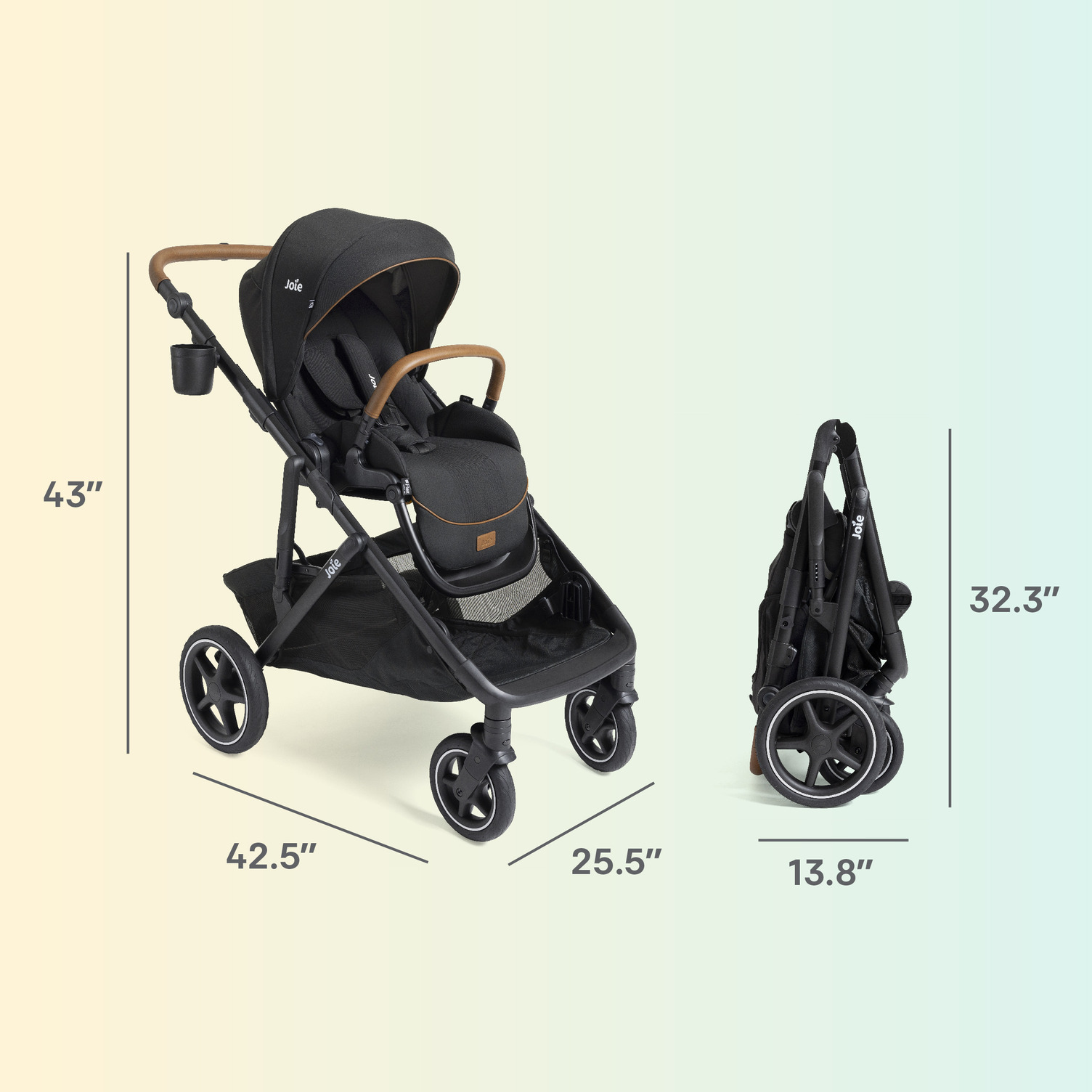Joie Chive Single-to-Double Stroller | Over 20 Modes