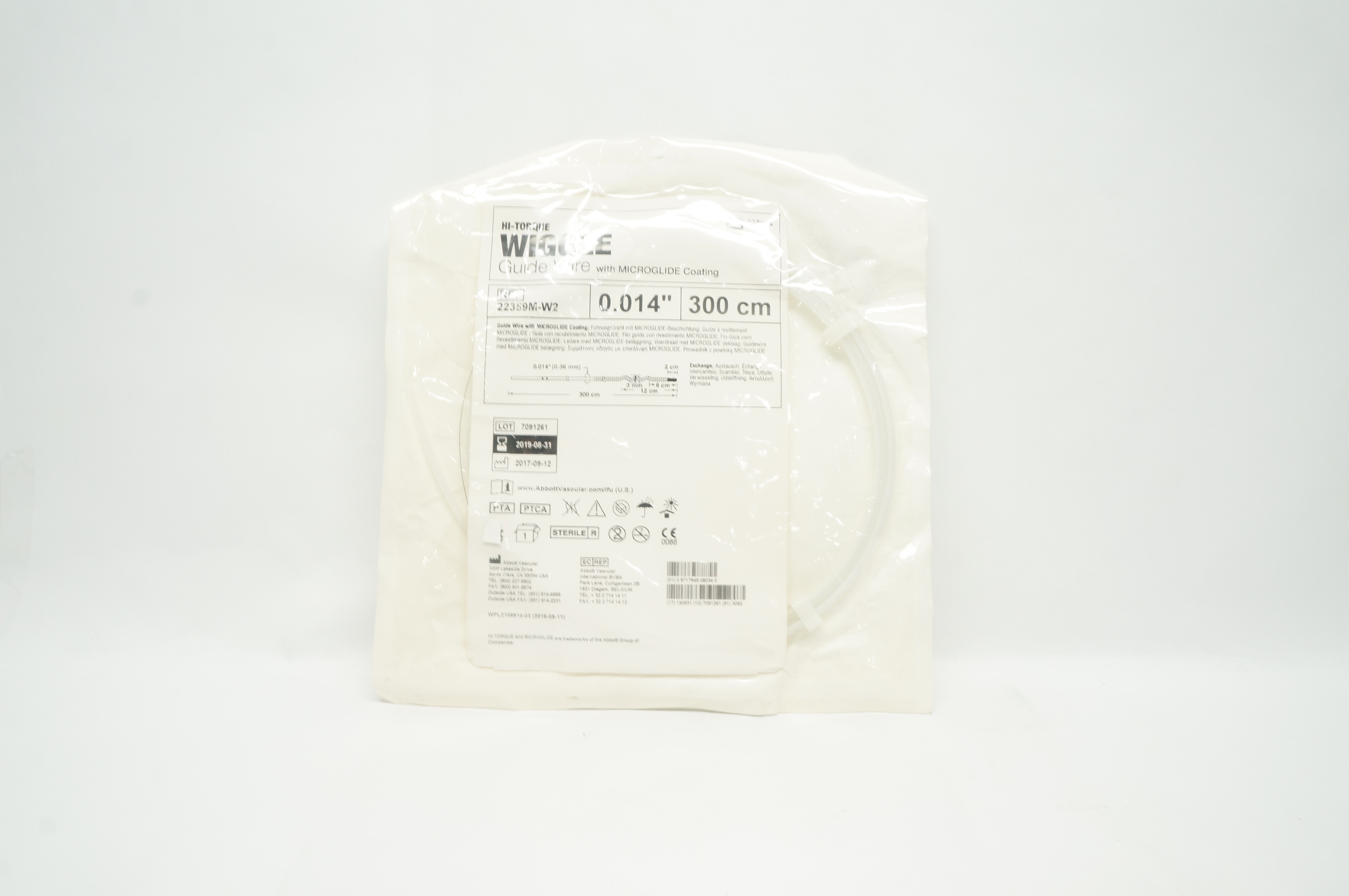 Abbott 22359M-W2 Hi-Torque Wiggle Guide Wire 0.014inch x 300cm (x)