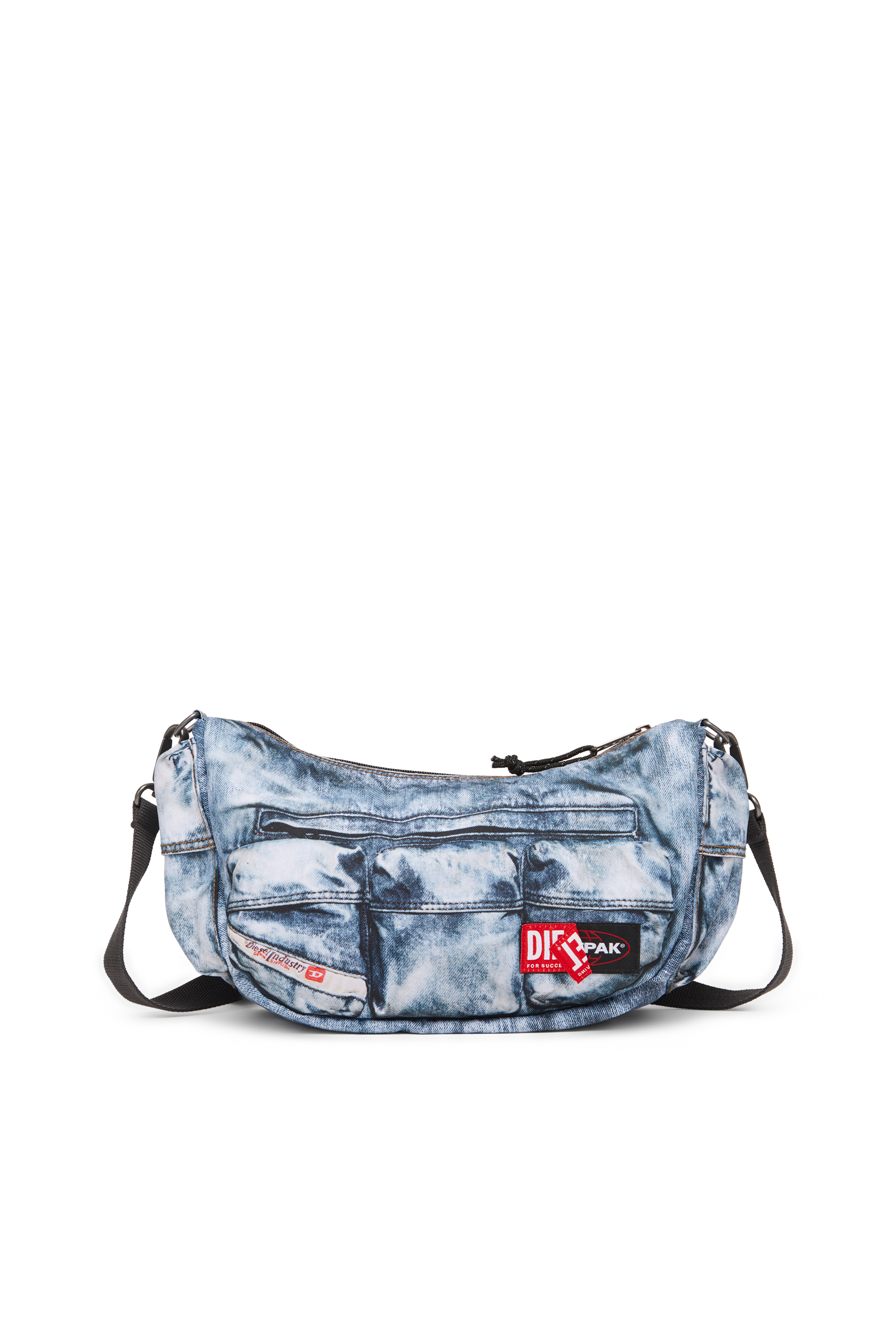 Women's Multipocket bag in trompe l'oeil denim | Blue | Diesel