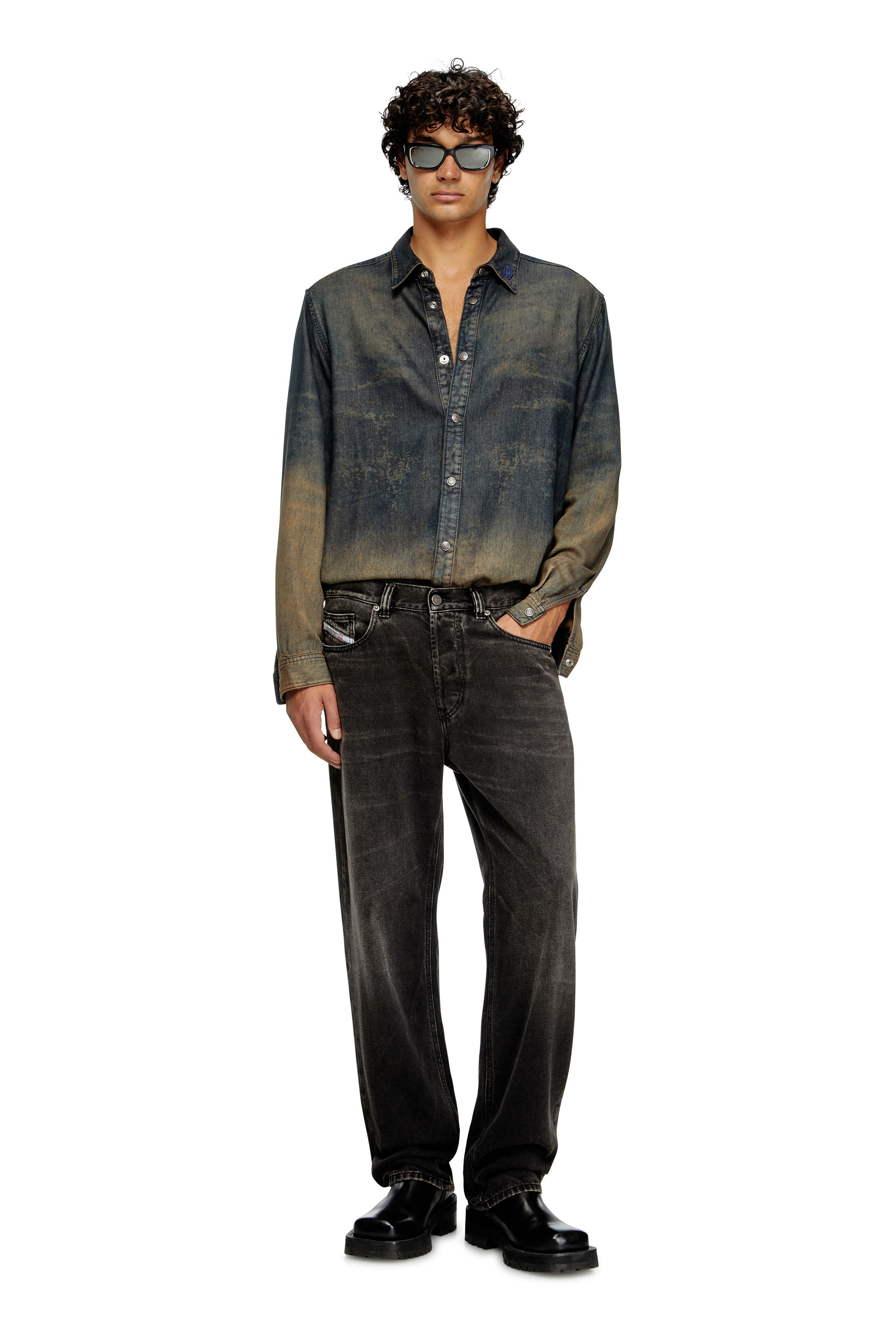 Men's Regular Jeans | Black/Dark grey | Diesel 2024 D-Macs