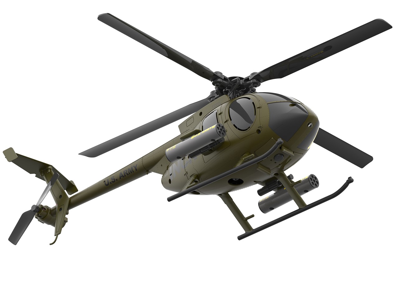 ミリタリーファン必見！ 100g未満の精密ディティール電動RCヘリ「MD500